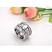 TIGRADE Stainless Steel Women's Silver Wedding Ring Set White Clear Cubic Zirconia Marquise Style Band Size 5 - 11 (7)