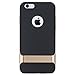 iPhone 6S Plus Case, Rock Classic Shell Hybrid Double Layer Shock Absorbing Armor Case Cover with Kickstand for Apple iPhone 6S Plus / iPhone 6 Pus 5.5 inch (Gold/Black)