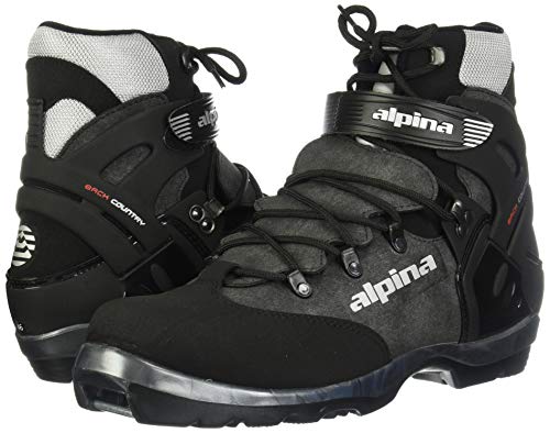 Alpina BC-1550 Back-Country Nordic Cross-Country Ski Boots, for use with NNN-BC Bindings, Black/Silver, 42