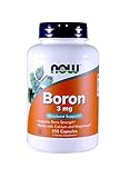 NOW Foods Boron, 3 mg, 250 Capsules (Pack of 2)