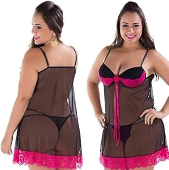 Camisola plus size transparente Clearance