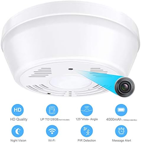 Surveillance Camera WiFi - Nanny Cams Wireless with Cell Phone App - 180 Days Battery Powered, Night Vision, Motion Detection, Wide Angle Bottom View Lens - Instant Alert for Indoor Security