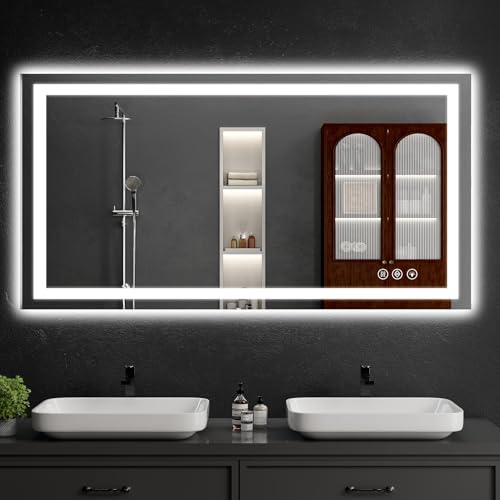 WISSMIELS 50"x30" LED Bathroom Mirror Lights