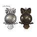 20 Pieces Antiqued Owl Bird Setting Pendant Tray Bezel Blanks for Jewelry Making Silver and Bronze