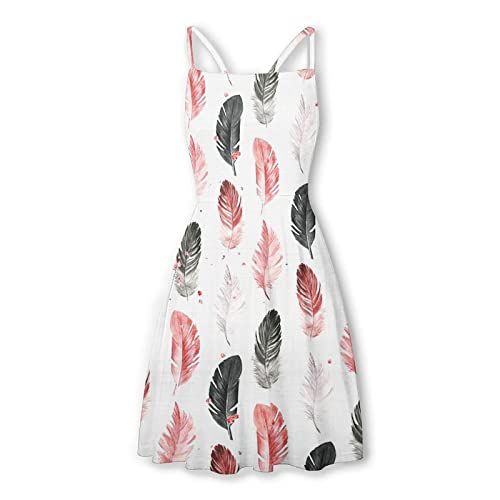 High Low Dress for Women Cute Shift Sun Dresses V Neck Bell Sleeve