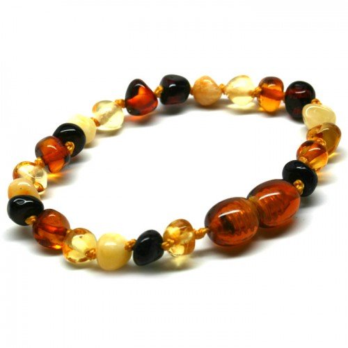 Bouncy Baby Boutique(TM) - B51 Multicolor Baltic Amber Teething Bracelet/Anklet
