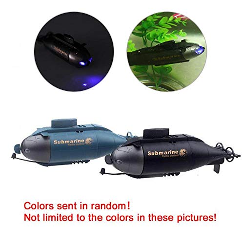 Lesgos Mini Remote Control Submarine Boat Nuclear Submarine RC Race Boat Ship Waterproof High Speed Driving Boat Toys for Kids, Black