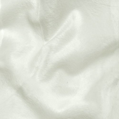 STOFFKONTOR Teddy Fellimitat Stoff Velboa Meterware Weiss