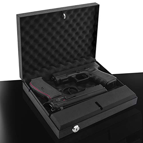 Gun Safe Box Lock Biometric Pistol Vault Firearm Security Key Pad