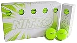 Nitro Long Distance Peak Performance Golf Balls (15PK) All Levels White Out 70 Compression High Velocity White Hot Core Long Distance Golf Balls USGA Approved-Total of 15-Yellow