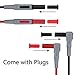 Proster 12 in 1 Multimeter Probe Test Lead Kit with Alligator Clips Replaceable Automotive Multimeter Leads Clamp Meter Leads Electronic Multimeter Test Leads