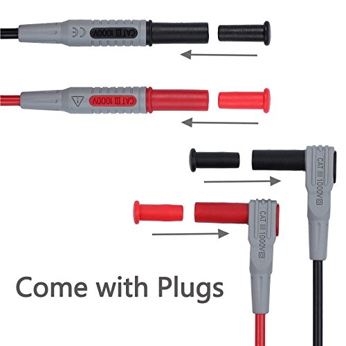 Proster 12 in 1 Multimeter Probe Test Lead Kit with Alligator Clips Replaceable Automotive Multimeter Leads Clamp Meter Leads Electronic Multimeter Test Leads - Thumbnail 5