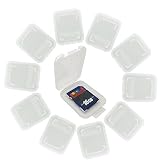 10 Pack Memory Card Plastic Storage Case for SD MMC / SDHC PRO DUO (memory card not included) (1.9" x 1.5" x 0.3")