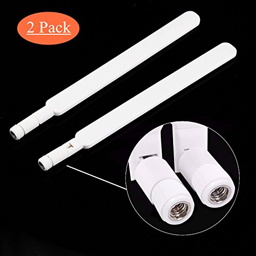 SMA 4G LTE Antenna, 2 Pack Aigital 10dBi 19cm SMA OMNI Directional High Gain Antenna 2G/3G/4G/GSM Antenna Screw-On Swivel Antenna Wifi Booster For All Devices with SMA Male Connector