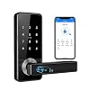 KUCACCI Smart Lock with Keypads,Smart Biometric Front Door Deadbolt Latch Lock with Fingerprint,Bluetooth APP Digital…