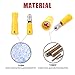 Hilitchi 50Pairs Insulated Male Female Bullet Quick Splice Wire Terminals Wire Crimp Connectors (Yellow, 12-10 Gauge)