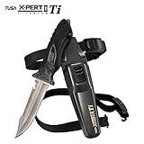 TUSA FK-940 X-Ppert II Titanium Dive Knife, Metallic Silver