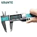 UBANTE Quality Electronic Digital Caliper Inch/Metric/Fractions Conversion 0-6 Inch/150 mm Stainless Steel Body Green/Silver Extra Large LCD Screen Auto Off Featured Measuring Tool