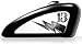 Motorcycle Fuel Tank Decals - Vinyl, UV Coated, Harley Davidson Sportster Decals / Sticker Set (Removeable) - 13 Lightning Bolt - 11 3/4