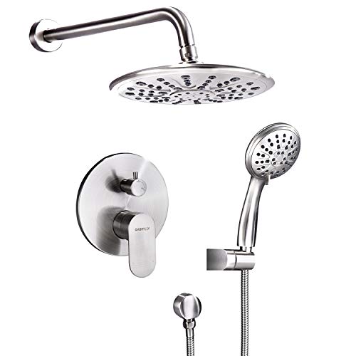 Gabrylly Shower System, Wall Mounted Shower Faucet Set for Bathroom