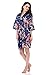Kimono Robes for Women Floral Peacock Short Silk Bridesmaid Robes Wedding Party