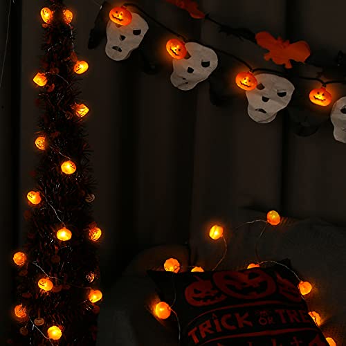 VGOODALL Pumpkin String Lights,20 LED 2 Modes Halloween String Lights Holiday Lights for Outdoor Indoor Party Decor