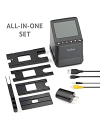 Ivation   Escáner de película de alta resolución de 23 MP que convierte 135, 110, 126, negro y blanco, diapositivas de películas y negativos en fotos digitales, pantalla LCD de 3,5 pulgadas en color vibrante, inserciones de película de carga rápida fácil