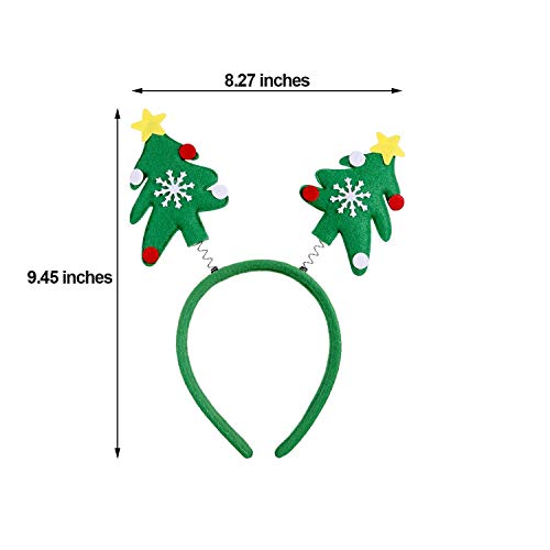 VintageBee 8 Pcs Christmas Headband Headwear Hair Band Boppers Hoops Hair Accessories for Christmas Party Supplies