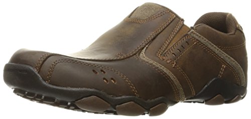 Skechers USA Men's Diameter Valen Slip-On Loafer, Dark Brown, 10.5 M US