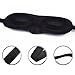 WDDH Shade 3D Eye Mask Soft Silk Sleep Adjustable Eye Mask Eyeshade Eyepatch Aircraft Travel (Black)