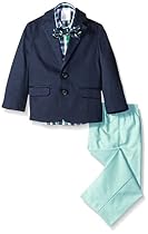 IZOD Kids Little Boys' Twill Chambray Duo Set, Navy Chambray,4
