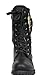 DREAM PAIRS Women's Terran Black Mid Calf Built-in Wallet Pocket Combat Boots - 6 M US