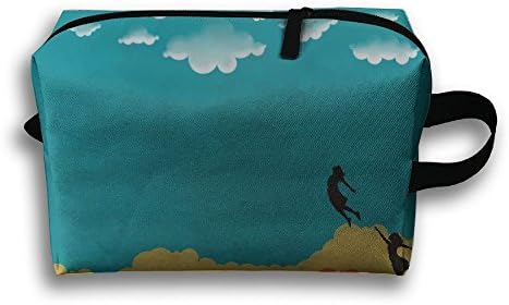 Drawing Rainbow Clouds Girls Travel Bag Toiletries Bag Phone Coin Purse Cosmetic Pouch Pencil Case Tote Multifunction Organizer Storage Bag