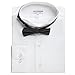 Isaac Mizrahi Boy's 100% Cotton Long Sleeve Wing Tip Collar Tuxedo Shirt with Bowtie