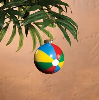 Beach Ball Ornaments - Set of 6