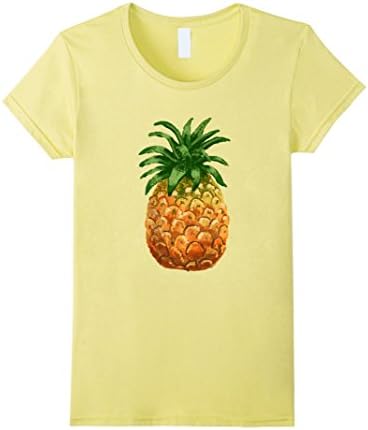 Women's Pineapple Fruit Berry Vegetable Plant T shirt Tshirt tee Large Lemon