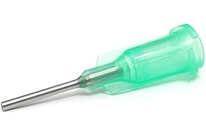 SANANTS - 18GA 1/2 Inch Dispensing Needle - Blunt Tip Luer Lock - Fluid Manifold Channel - 50 PCS,Green