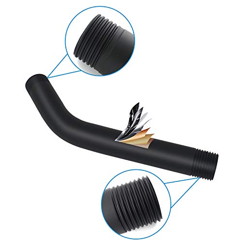 NearMoon Shower Arm + Flange + Teflon Tape, Made of 304 Stainless Steel