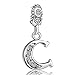 JMQJewelry C Letter Initial Alphabet Charm Spacer Dangle Clear Crystal Birthstone Beads for Charms Bracelets Necklace