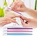 YBB 90 Pcs Rubber Nail Cuticle Pusher Plastic Handle, Rubber Tipped Nail Cleaner Art Tools for Women Nail Shop (pink, purple, blue)