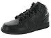 Jordan Air Jordan 1 Mid Youth Round Toe Leather Gray Basketball Shoe (7 M US, Black/Black/Dark Grey)
