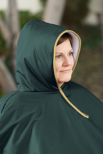 image for ComfortFinds Wheelchair Winter Poncho – Warm Sherpa Lining - Adult E