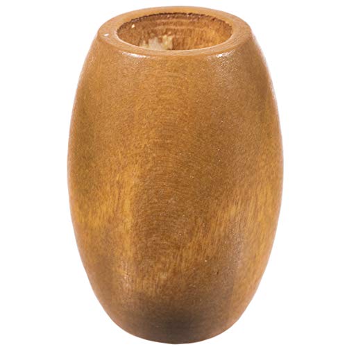 Oval Wooden Beads in Pack of 6-32MM X 22MM in Size - 10MM Hole - MacramÃ© Crafting Beads