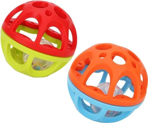 Toyland® 10.5cm Bendy n Roll Ball - Shake, Rattle & Roll - Sensory Ball - Baby Toys - 6m+