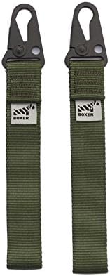 Key Whip Shorty Lanyard Keychain (2 Pack) (Olive Drab) Made in USA