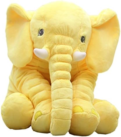 Willcomes Baby Stuffed 3D Animal Plush Toys Long Nose Elephant Cushion Lumbar Pillow Comfort Doll for Children, Decoration, Gifts