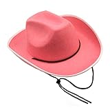 US Toy - H373 Cowboy Hat-Pink, Made of felt, Opening Size: 25" Circumference