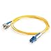 C2G/Cables to Go 37476 LC-ST 9/125 OS1 Duplex Single-Mode PVC Fiber Optic Cable (3 Meter, Yellow)