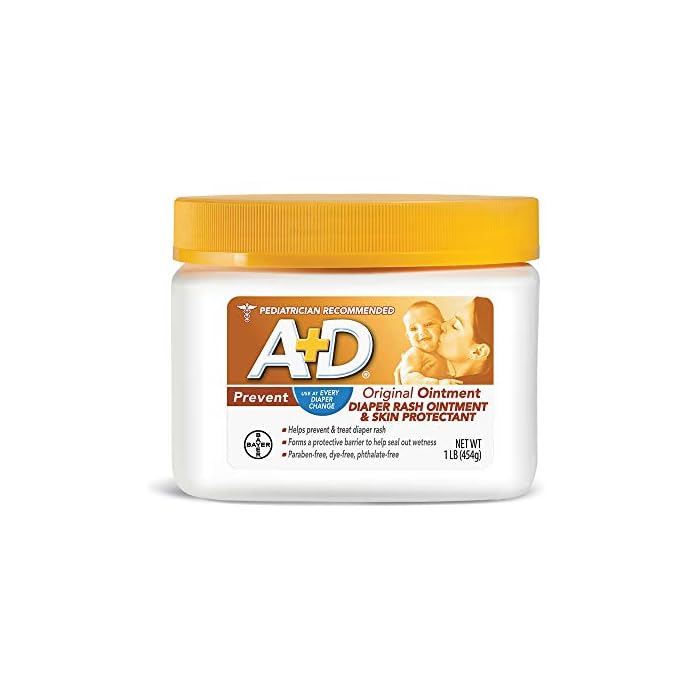 A+D Original Diaper Rash Ointment, Healing Skin Ointment for Dry and Cracked Skin, 16 Ounce (Pack of 1)