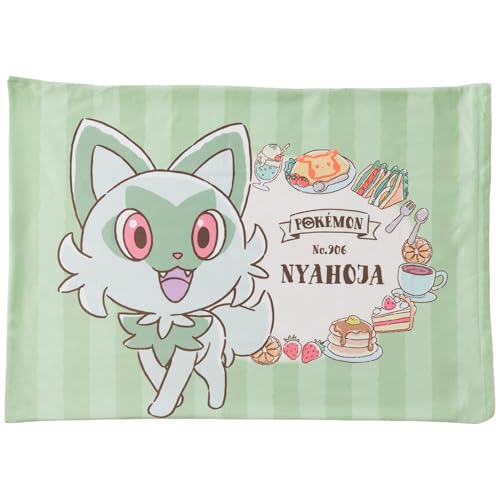 MORIPiLO 子供 枕 子供用枕 ポケモン 【 肌に優しい 枕カバー綿100％ 】 子供枕 キャラクター 綿 洗える枕 低め pillow | 枕カバー 約43×63cm （ ニャオハ スイーツ ）
